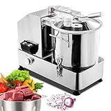 SXYKXYDL Multifunktionaler elektrischer Lebensmittelzerkleinerer für Gemüse und Fleisch, automatische Küchenmaschine mit Einstellbarer Geschwindigkeit, kommerzielle Gemüsereibe aus Edelstahl, 9 l