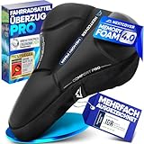 Nextcover® Fahrradsattel Überzug CoverPro mit [Memory Foam 4.0] - Ergonomischer Gel Sattelbezug Fahrrad - Sattelüberzug gepolstert I Fahrradsitz Polster für Damen & Herren Trekking