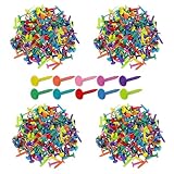 PARFCO Rundkopfklammern, 400 Stück Musterklammern, Farbe Runde Enden Musterbeutelklammer, mit Aufbewahrungsbox, Scrapbooking klammern, für Scrapbooking, Papier, Karten