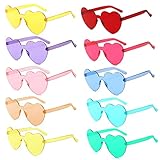 Yomaido 10 Paar Partybrille, Party Herz Brille, Herzform Sonnenbrille, Lustige Party Brille für Kinder und Erwachsene, Geburtstagsfeier, Fasching, Karneval, Malle