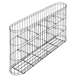 bellissa Gabione LEONARDO - 95555 - Vielseitiger Steinkorb für den Garten als Zaun oder Begrenzungs-Mauer - fertig montiert - 58 x 10 x 30 cm