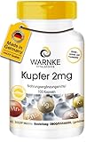 Kupfer-Kapseln - 2mg - 100 Kapseln - vegan - aus Kupfer-Bisglycinat | Warnke Vitalstoffe - Deutsche Apothekenqualität