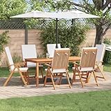 INLIFE Gartenstuhl 6 pcs Braun 57 x 71,5 x 104 cm Massivholz Teak,Möbel,Gartenmöbel,Gartensitzmöbel,Gartenstühle,Braun,65.46 KG,3375770