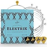 BELFORT® E-Gitarren-Saiten - Erstklassige Nickel-Gitarrensaiten für E-Gitarre (6-Saiten-Set) inkl. 4 Plektren + Extra hohe E-Saite (Gitarre Saiten E-Gitarre, Electric Guitar Strings) E Gitarre Zubehör