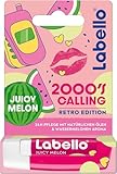 Labello Juicy Melon 2000's Retro Edition, duftender Lippenpflegestift mit natürlichen Ölen und Wassermelonenaroma, pflegender Lippenbalsam für einen zarten Glanz auf den Lippen (4,8 g)