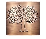 Handgefertigte Kupfer-Küchenrückwand Fliesen – Baum des Lebens – 20 x 20 cm, Set mit 1 dekorativen Metallfliesen für Premium-Wanddekoration, Wandkunstwerke und mehr