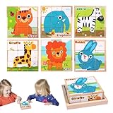 Puzzles aus Holzblöcken, Puzzlewürfel aus Holzblöcken | Puzzlewürfel für Puzzlespiele aus Holz mit Aufbewahrungstablett für Jungen und Mädchen von 3 bis 6 Jahren