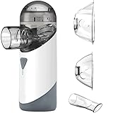 Inhalationsgerät Tragbar Set Ultra Leise Inhalator,Inhaliergeräte für Erwachsene & Kinder,Einstellbarer Vernebler Inhaliergerät für Zuhause und Reisen,2 Masken und Mundstück