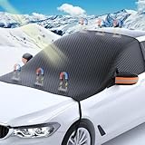 Anyingkai Frontscheibenabdeckung Winter,Windschutzscheibenabdeckung Eingebaut Magnet,Scheibenabdeckung Auto Winter,Frontscheibenabdeckung Verdicken Faltbar,Für Die Gegen,Schnee,EIS,Frost,Staub,Sonne