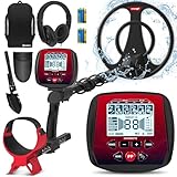 KAIWEETS Metalldetektor, 2025 Neu Aktualisierter 5 Modi Metallsuchgerät für Erwachsene & Kinder, Pinpointer, IP68 wasserdichte Suchspule, Metalldetektoren Set mit Kopfhörer & Digger Schaufel