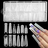 ANGNYA 144 Stücke Nagelformen Dual Form Nails Set,12 Style Dual Nail Forms Nagel Formen Für Polymer Gel