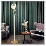 HJLJKG Stehlampe zeitgenössischer Stehlampe Schmetterling Luxusgang Lichter Dekoration Haus Wohnzimmer Schlafzimmer Eisenkunst Dekorative Beleuchtungsraum Dekoration (Lampenschattenfarbe: a) (b)