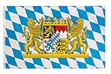 Aricona Bayern Flagge 90x150cm - wetterbeständige Fahne mit Messingösen, 100% Polyester, robuste Doppelnaht & in lebendigen Farben - ideal für Flaggen-Liebhaber