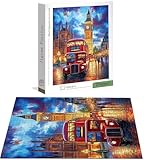 Puzzle 5000 Teile Erwachsene, Straße Puzzle 5000 Teile, Herausforderndes Rätsel, Bus Holzpuzzle Erwachsene mit Exquisiter Verpackungsbox, Puzzlespiele für Die Ganze Familie, Wanddeko Geschenk H-6943