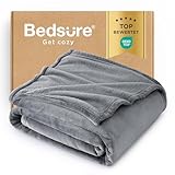 BEDSURE Kuscheldecke Flauschig Decke Fleecedecke - Wohndecke Warm Winter Weich, Sofadecke XL, Decke Couch Blanket, Wohn- & Kuscheldecken 150x200cm, Sofa überwurfdecke Grau