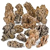 Unocho Natürliches Aquariengestein 2,25KG Drachenstein Dekosteine für Aquascaping, Aquarien,Landschaftsmodellierung, Terrarien und Vivarien (5–10 cm)