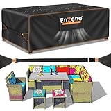 Enzeno Abdeckung Gartenmöbel 200x160x74cm, Wasserdicht Abdeckplane Gartenmöbel, Oxford Gewebe Plane für gartenmöbel, Gartenlounge Abdeckung Winterfest, Gartentisch Plane,Schutzhülle Loungemöbel