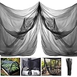 Moskitonetz Insektenschutznetz, Feinmaschig Gemüseschutznetz mit 50 Kabelbinder, Pflanzenschutznetz 3 x 4 m, Insektennetz Schwarz, Gartennetz für Gemüse, Obst, Blumen, Pflanzen