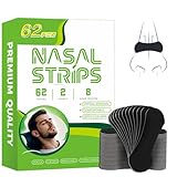Nasenpflaster, Schnarchstopper Anti Schnarch Nasal Strips (62 Stück) Nasenpflaster Schnarchen, Nasenstrips Anti-Schnarch für Schlafen und Sport, Nose-Strips-Schnarchstopper für die Meisten Nasen