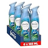 Febreze Lufterfrischer Spray Meeresfrische 6x185 ml, 2-in-1 Geruchsbekämpfung und Frische