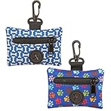 XPEX 2 Stück Kotbeutelspender Hundekotbeutelspender Hundekotbeutel-Spender, Hundekotbeutel-Halter tragbare Kotbeutel-Spender Hundekotbeutel-Spender mit Reißverschluss Haustier Kotbeutelhalter