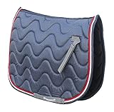 Rhinegold Sattelpolster Wave Pony-Denim/Rot