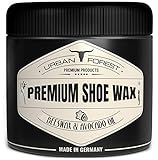 Schuhcreme Schuhwachs 250ml farblos mit Bienenwachs & Avocado-Öl | Lederpflege für Schuhe als Imprägnierwachs | Schuhpflege & Schuhreinigung | Schuhe pflegen mit Premium Shoe Wax | URBAN Forest