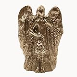 Herzmensch Schutzengel klein für Jungen goldene Massive Bronze Engel Figur 5 cm als Glücksbringer und Talisman zur Kommunion, Firmung, Weihnachten