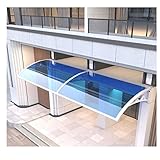 STRMAX Vordach Überdachung Haustürvordach,Fenster-Tür-Markisen-Überdachung, Polycarbonat-Abdeckung, Leises Design, Ruhiger Schlaf, Überdachung, UV-Regen, Schneeschutz, Halterung Aus Aluminiumlegierung