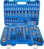 BGS Steckschlüsselsatz 192 tlg 1/2' 3/8' 1/4' Knarrenkasten Werkzeugkoffer Steckschlüssel Satz Ratschenkasten Nusskasten Knarre 2292 Steck Schlüssel Ratsche Nuss Kasten Set