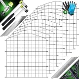 KESSER® Teichzaun Gartenzaun Steckzaun Komplettset Metall 10x Oberbogen Rund Inkl. Handschuhe, 2x Hammer + 12 Befestigungsstäben, Zaun zum stecken für Garten, Gitterzaun Set Freigehege für Tiere