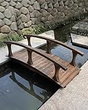 Gartenbrücke 1,4 1,8m Lange Teichbrücken für Den Außenbereich, Rustikale Gartenbrücken als Teichdekor, Robuste Fußgängerbrücke für Hof Rasen und Terrasse, Geh- und Gehbrücke für Den Garten(180cm (6ft)