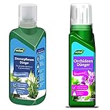 Westland Zimmerpflanzen Dünger, 500 ml – Pflanzendünger für gesundes Wachstum und grüne Blätter, Flüssigdünger mit praktischer Dosierhilfe & Orchideen Dünger, 200 ml