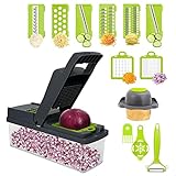 5/6/12 in 1 Mandoline Gemüsehobel Gemüsereibe - Gurkenhobel Dünne Scheiben - Reibe für Gemüse - Hobel Gemüse - Mehrzweck Gemüseschneider - Küchen Gadgets (12 IN 1)