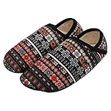 CUTeFiorino Hub Schuhe Damen Slipper for Women Men Slipper Socks Fuzzy House Shoes Rubber Sole Slip Soft Lightweight Non Slip Indoor/Outdoor D. Schuhe Damen (Red, 40)
