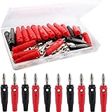 RUNCCI-YUN 30Pcs 4mm Banane Stecker lautsprechersteckerAudio Lautsprecherkabel Kabel Stecker （rot schwarz）