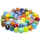 Jiahuade Glasmurmeln,20 Stück Glas Murmeln Murmelspiel,16mm Bunte Murmeln,Transparent Handgefertigte Glasmurmeln Bunt für Murmelspiel Erwachsener Haus Dekoration