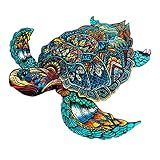 Holzpuzzle Erwachsene, CadeauJoie Entschlossene Schildkröte 301pcs Holzpuzzle für Erwachsene, Puzzle Holz, Wooden Puzzle Unregelmäßige Einzigartige Form Puzzleteile, Holz Puzzle Mit Geschenkbox Aus