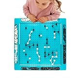 Nhujevkom Tragbares Schach -Set für Kinder, Schachbrett für Kinder - Schwarz -Weiß -Reiseschach | Kettenverbindung Bildungsrätsel, tragbare 2 Spieler interaktiv für, Anfänger