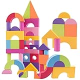 MagiDeal 50-teilige Schaum Bausteine/Schaumstoff Bauklötze/Schaumstoffbausteine/Softbausteine/Kinder und Baby Spielzeug