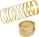 10Pcs Goldene Boho Armreifen Set Damen–Stapelbare Vintage Armbänder, Punk Chunky Gold Armreif,Goldene Braelets für Hochzeit/Party, Modische Geschenke für Frauen und Mädchen