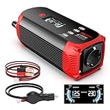 BELTTT 500W Wechselrichter 12v auf 230v, 1000W Spitze Spannungswandler 12V 230V mit EU-Steckdose, 4 USB-Anschlüssen und LCD-Digitalanzeige für Auto, Wohnwagen, Boot, Camping
