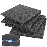 25 Stück Terrassenpads Gummiunterlage Bautenschutzmatte | 3 mm 150 x 150 mm | Größe auswählen