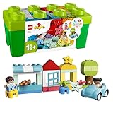 LEGO DUPLO Steinebox - Montessori Spielzeug für Jungen & Mädchen ab 1 Jahr - Lernspielzeug mit Zahlensteinen, 1 Auto, 2 Minifiguren & Aufbewahrung - Geschenk zu Weihnachten für Kleinkinder - 10913