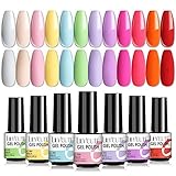 LILY'CUTE UV Nagellack Pastel Rose Gellack Schellack 12 Farben UV Nagellack Set Nagellack für Gelnägel