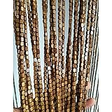 Holz-Tür-Perlenvorhang, 50 Stränge, Perlen-Raumteiler für Türen, Esszimmer, Wohnzimmer und Schlafzimmer, dekorative hängende Perlen für Heimdekoration und Privatsphäre
