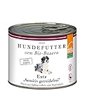 defu Hundefutter | 12 x 200 g | Bio Ente Sensitiv getreidefrei | Premium Bio Nassfutter Menü | Alleinfuttermittel für Hunde