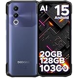 DOOGEE Fire3 Pro Mobiltelefon, unzerbrechlich, Android 15 Octa Core, 8350 mAh, 16 GB RAM + 128 GB ROM/2 TB, 5,5 Zoll IPS HD+, Smartphone 3,5 mm, Kamera 16 MP + 8 MP, NFC, Fingerabdrucksensor, Face ID