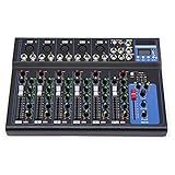 Digitaler Audio Mixer Bluetooth Usb Connection Sound Mischpult Konsole Live Studio Dj Mixing VerstäRker Mono Stereokanal Mischen Hafen Musik Console Mischkonsole Funktion Praktisch Aufnahme Konsolen
