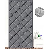 Ygann Magnet Fliegengitter Tür Insektenschutz FliegenGitter Vorhang Klebstoff für Balkontür Terrassentür Wohnzimmer（Hellgrau，100x210cm）